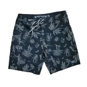 Captain Fin Mens Shorts Size 32 Boardshorts Black